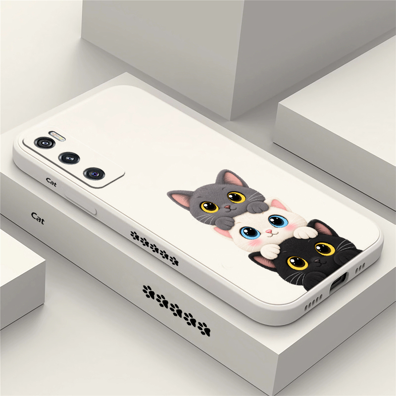 Vivo V40 - Cute Coloful Cats Phone Case For