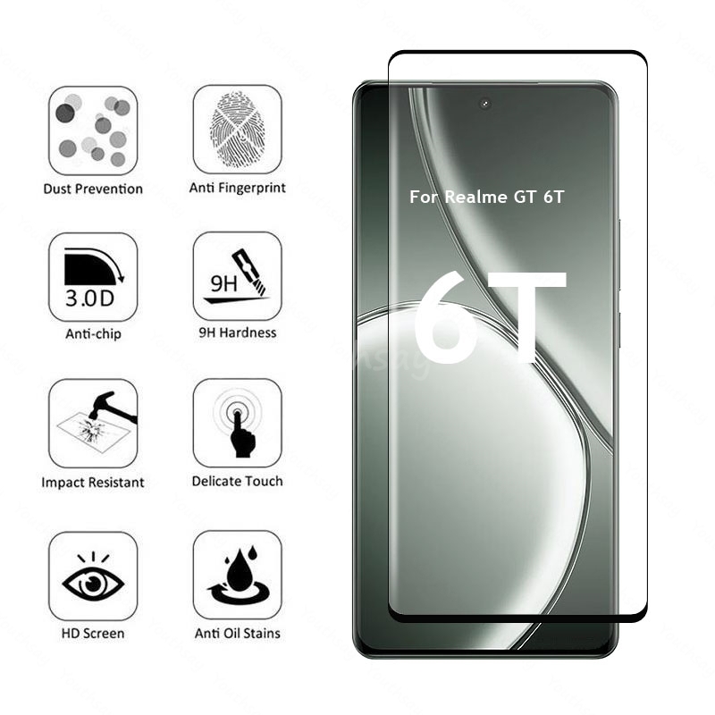 For Realme GT 6T Glass 3D Curv - Realme Gt 6 ulasan dan harga