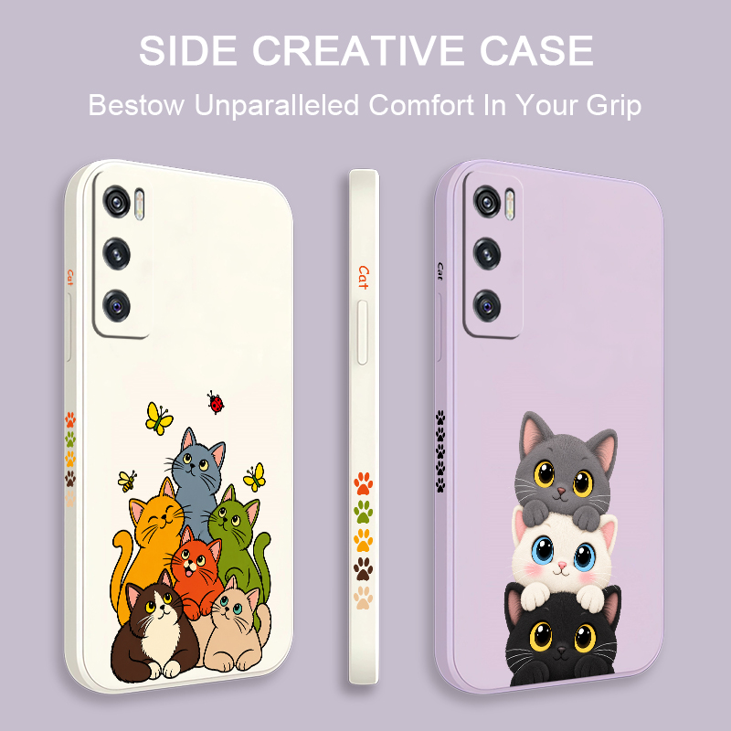 Cute Coloful Cats Phone Case F - Vivo V40 ulasan dan harga