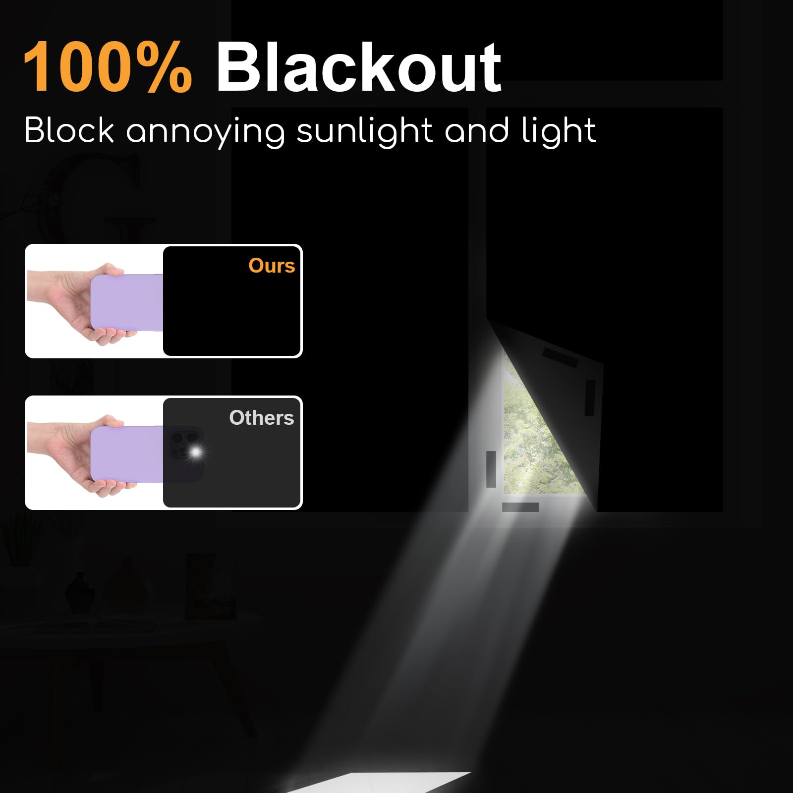 100% Blackout Curtain Darkest  - Privacy Screen Protector ulasan dan harga